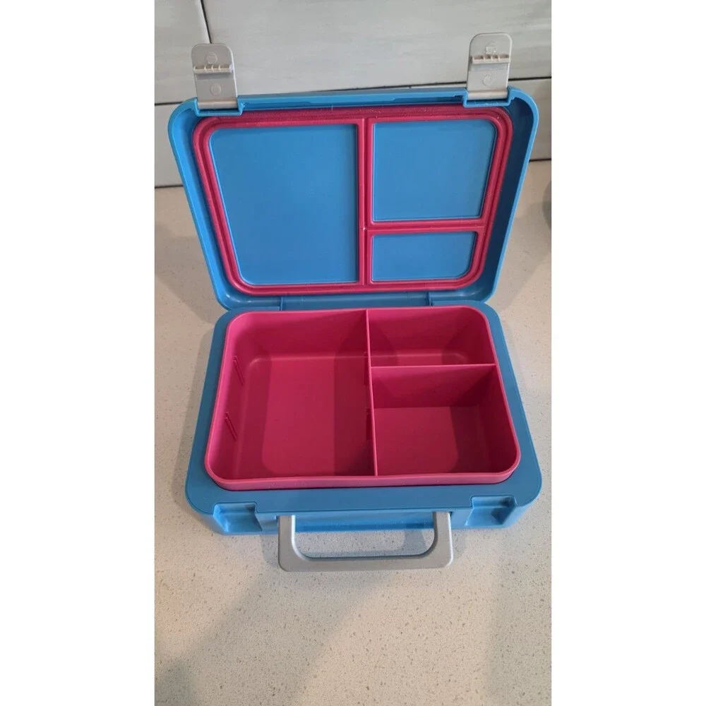Mr. Beast Feastables Blue Plastic Lunch Box Dishwasher, Microwave, Freezer Safe